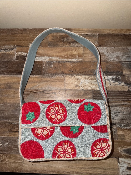Anthropologie Handbags - Viral Anthropologie Beaded Tomato Bag